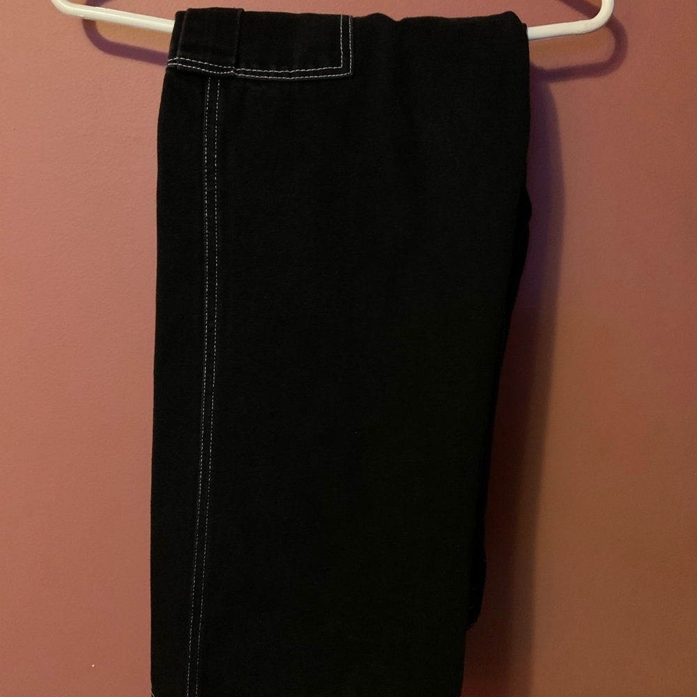 Ardene 90s High Rise Cargo Jeans Black Size 5 - Picture 4 of 6